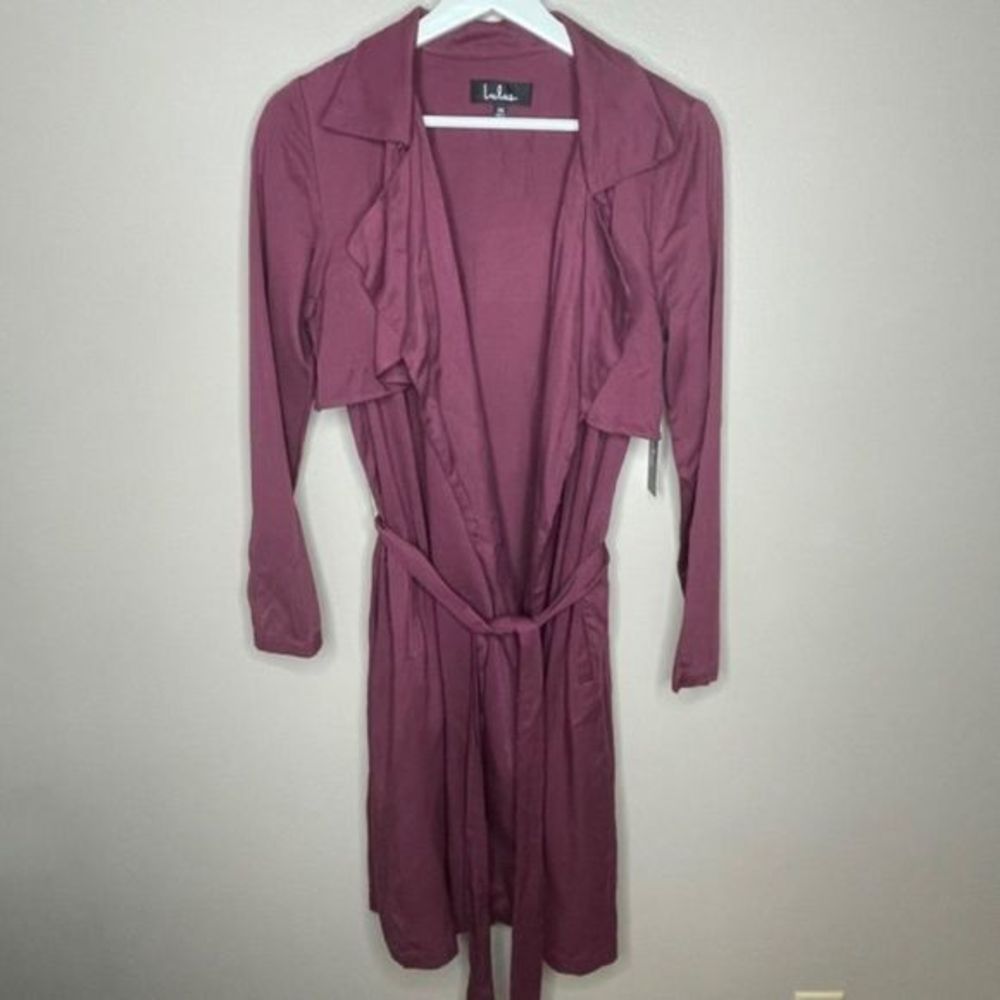 Lulu's Happily Weather After Purple‎ Trench Coat - Picture 2 of 4